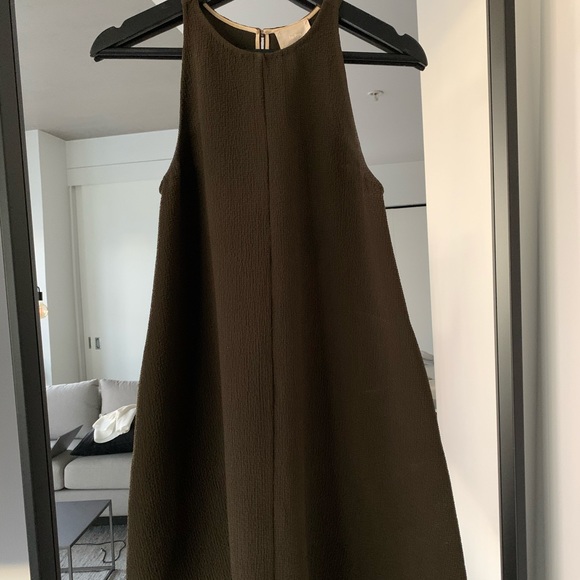 ARITZIA Le Fou Wilfred Trompette Dress Olive Green - Picture 3 of 6